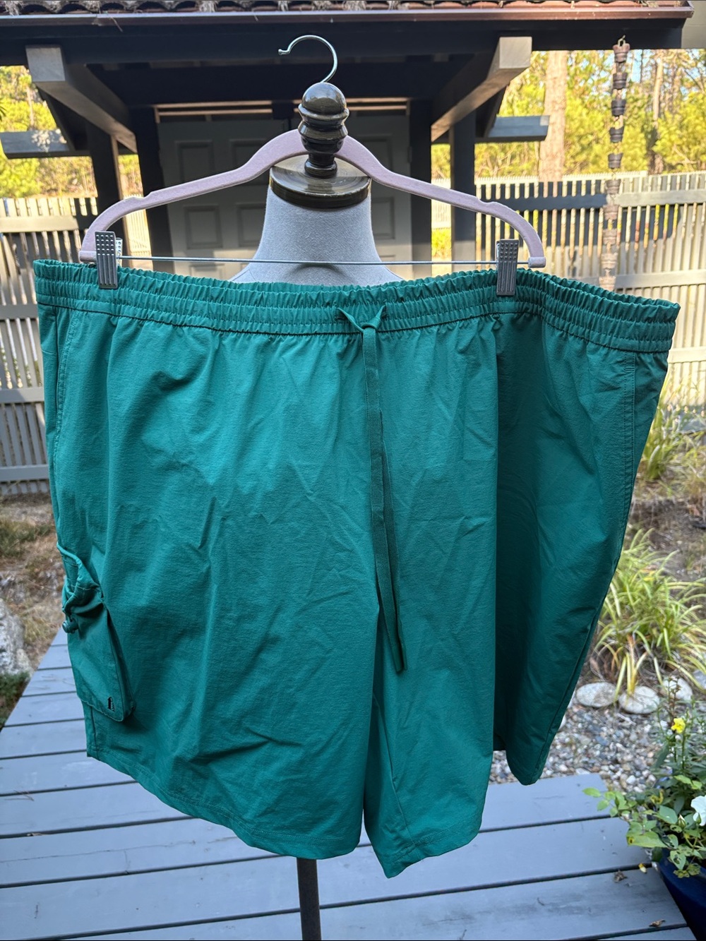 Bonobos Fielder XXXL  Teal Green Elastic Waist Hybrid Shorts